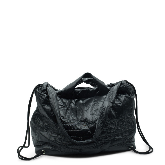 Penelope<br />Black Branded Nylon Backpack Bag 