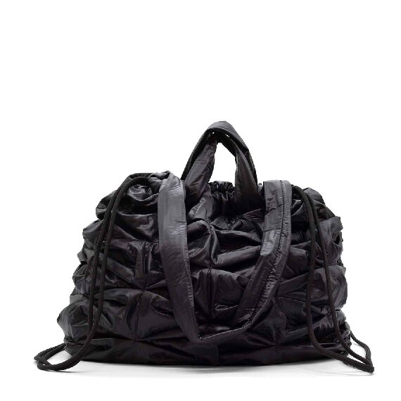 Penelope rombi<br />Black nylon bag/backpack