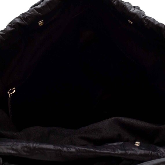 Penelope rombi<br />Black nylon bag/backpack