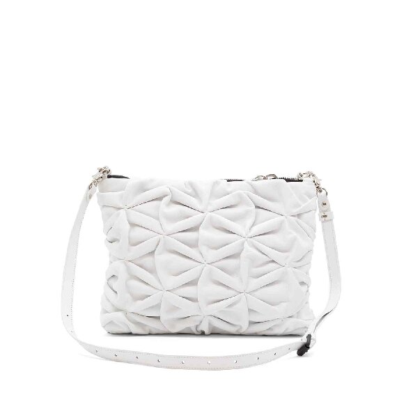 White<br />White pouch bag with shoulder strap