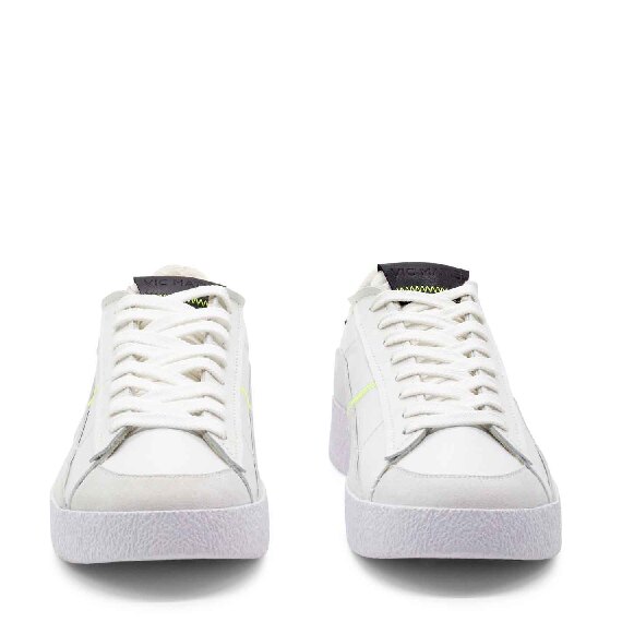 White/black lace-up Whippy Sneakers