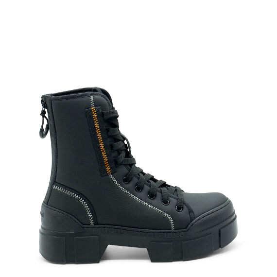 Roccia Black Performance Fabric Combat Boots